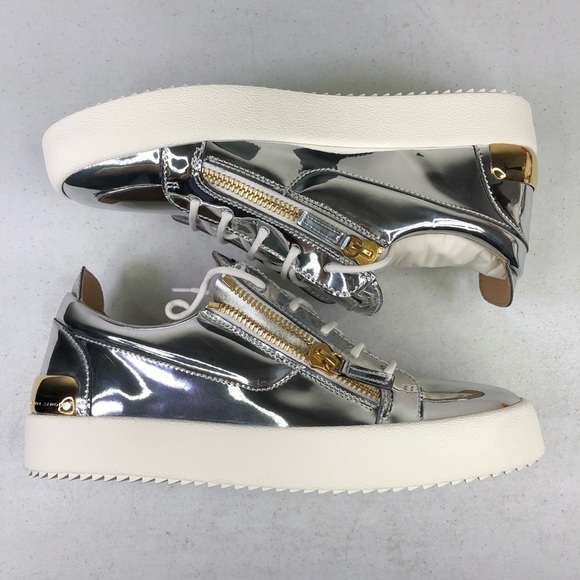 GIUSEPPE Zanotti Men's Argento Side Zip Sneaker - Picture 2 of 11